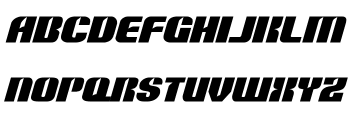 Nightwraith Expanded Italic Font LOWERCASE