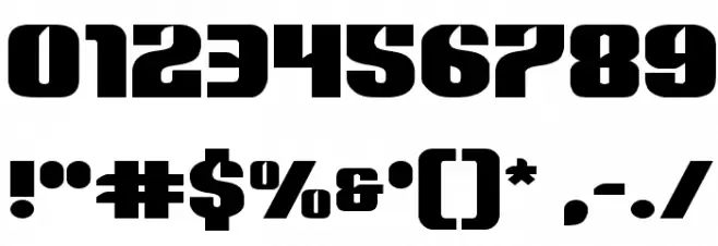 Nightwraith Expanded Font OTHER CHARS