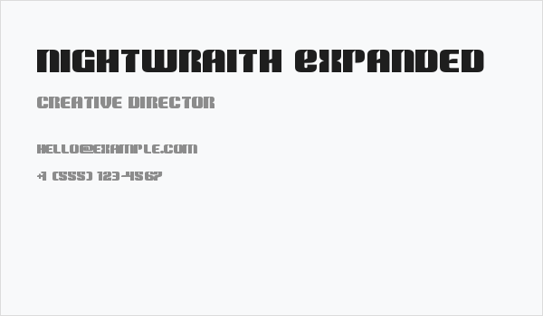 Nightwraith Expanded Business Card