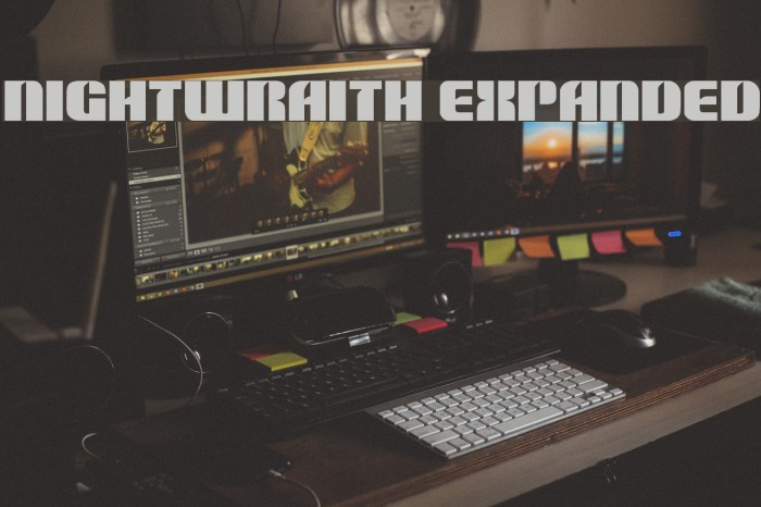 Nightwraith Expanded Font examples