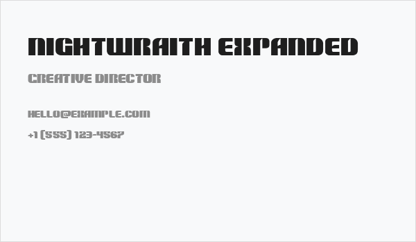 Nightwraith Expanded Business Card