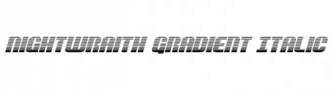 Nightwraith Gradient Italic  नि: शुल्क फ़ॉन्ट्स डाउनलोड