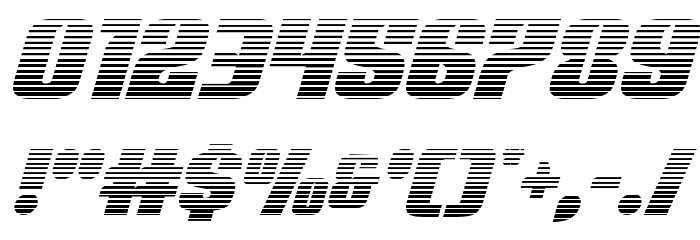 Nightwraith Gradient Italic Font OTHER CHARS