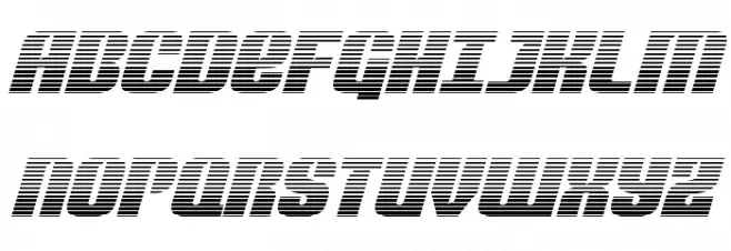 Nightwraith Gradient Italic 字体 大写