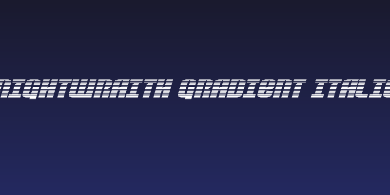 Nightwraith Gradient Italic Social Header