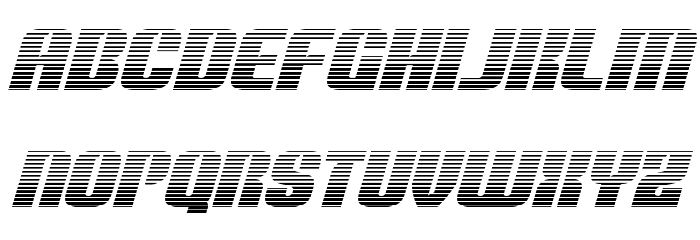 Nightwraith Gradient Italic Font LOWERCASE