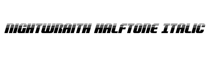 Nightwraith Halftone Italic  font caratteri gratis
