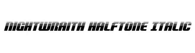 Nightwraith Halftone Italic  Frei Schriftart Herunterladen