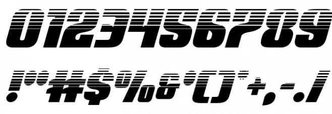 Nightwraith Halftone Italic Font OTHER CHARS