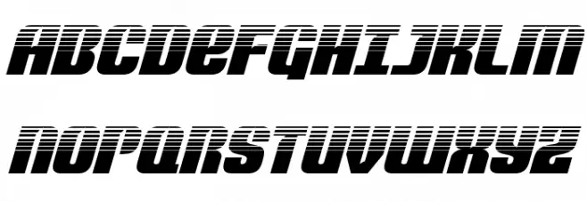 Nightwraith Halftone Italic 字体 大写