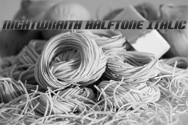 Nightwraith Halftone Italic Font examples