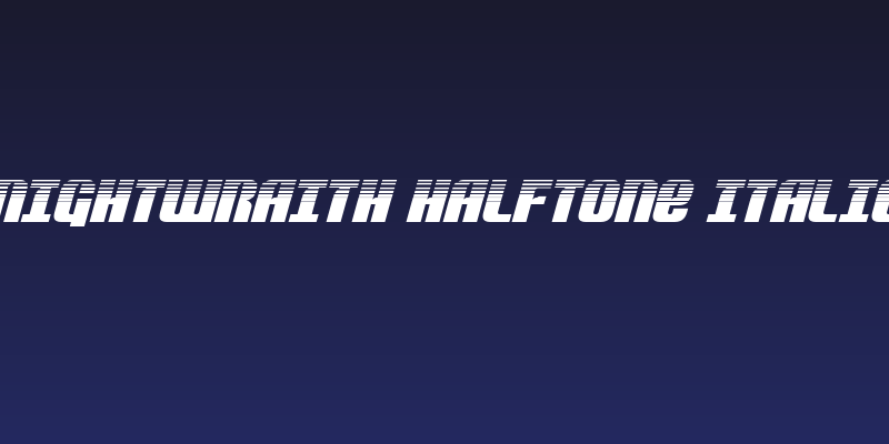 Nightwraith Halftone Italic Social Header