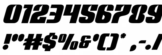 Nightwraith Italic Font OTHER CHARS