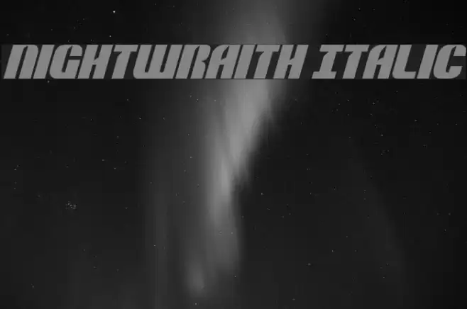 Nightwraith Italic Font examples
