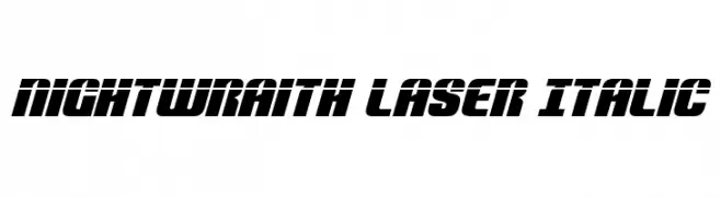Nightwraith Laser Italic  नि: शुल्क फ़ॉन्ट्स डाउनलोड
