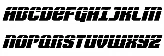 Nightwraith Laser Italic Font UPPERCASE