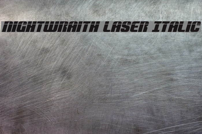 Nightwraith Laser Italic Font examples