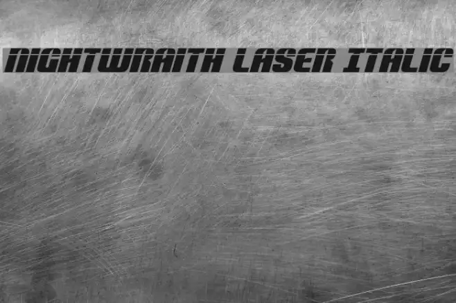 Nightwraith Laser Italic Example 1
