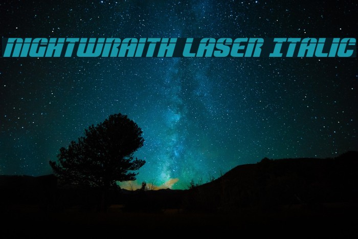 Nightwraith Laser Italic Font examples