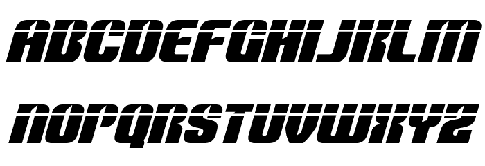 Nightwraith Laser Italic Font LOWERCASE
