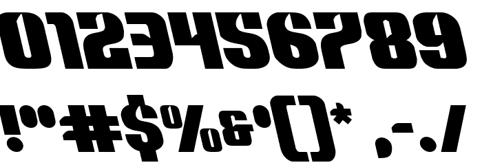 Nightwraith Leftalic Font OTHER CHARS