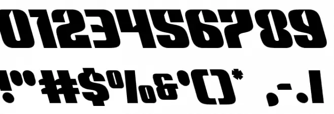 Nightwraith Leftalic Font OTHER CHARS