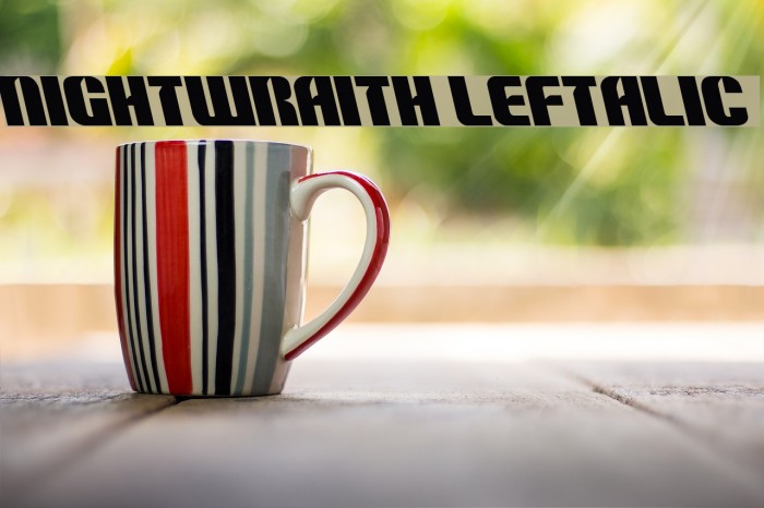 Nightwraith Leftalic Font examples