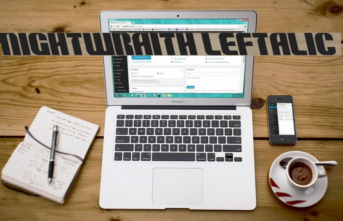Nightwraith Leftalic Font examples