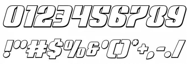 Nightwraith Outline Italic Font OTHER CHARS