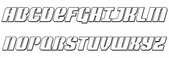 Nightwraith Outline Italic Fonte MAIÚSCULAS