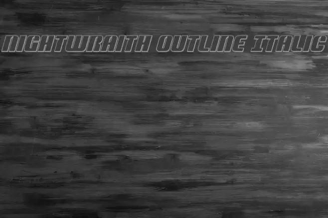 Nightwraith Outline Italic Font examples