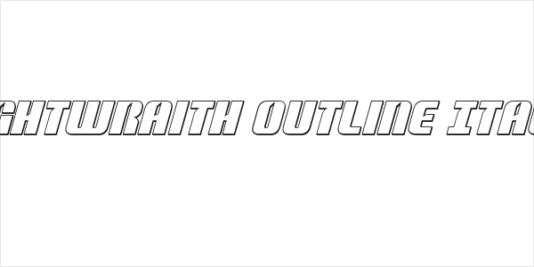 Nightwraith Outline Italic Logo