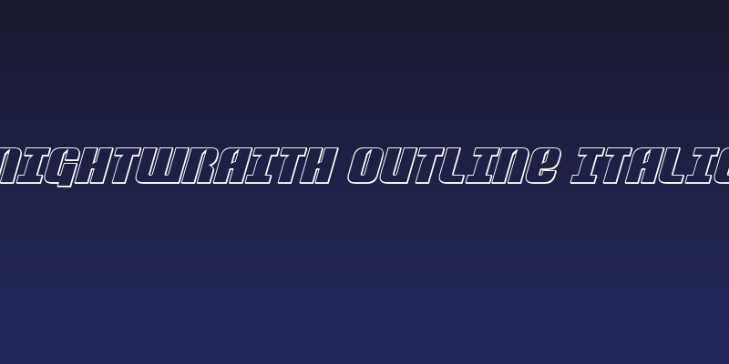 Nightwraith Outline Italic Social Header