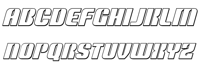 Nightwraith Outline Italic Font LOWERCASE