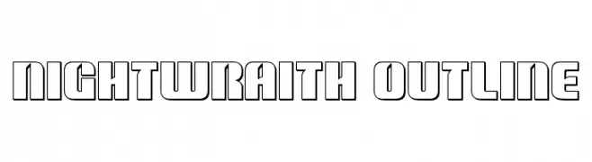 Nightwraith Outline  フリーフォントのダウンロード