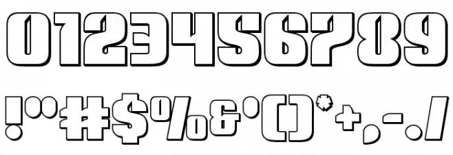 Nightwraith Outline Font OTHER CHARS