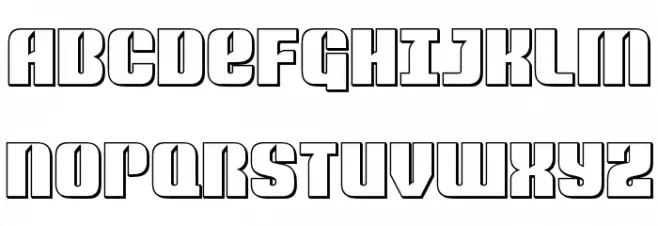 Nightwraith Outline Шрифта ВЕРХНИЙ