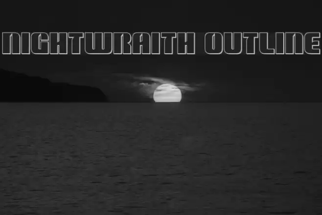 Nightwraith Outline Font examples