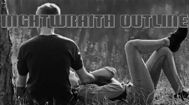 Nightwraith Outline Font examples