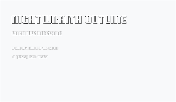 Nightwraith Outline Business Card