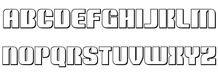 Nightwraith Outline Font LOWERCASE