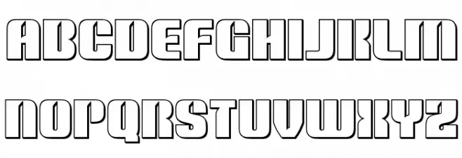 Nightwraith Outline फ़ॉन्ट लोअरकेस