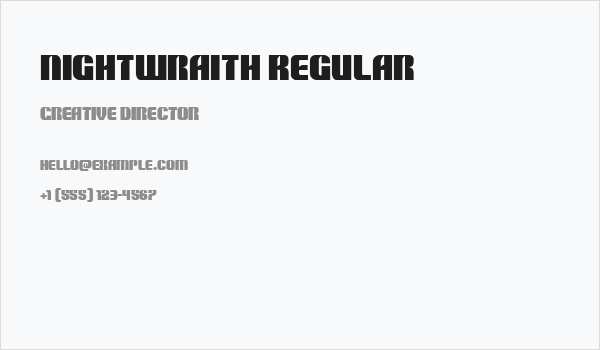 Nightwraith Regular Business Card