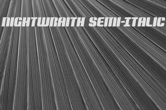 Nightwraith Semi-Italic Example 3