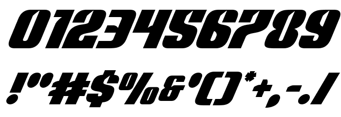 Nightwraith Super-Italic Font OTHER CHARS