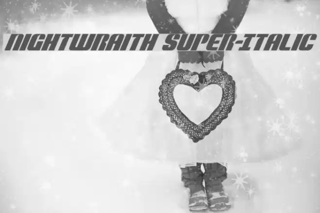 Nightwraith Super-Italic Font examples