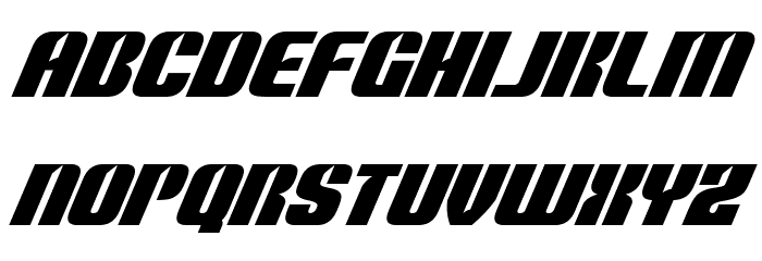Nightwraith Super-Italic Font LOWERCASE