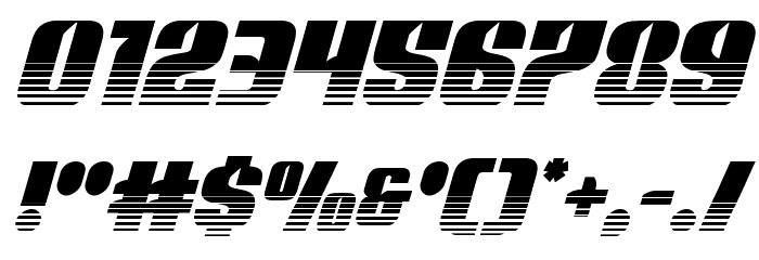 Nightwraith Two-Tone Italic Font OTHER CHARS