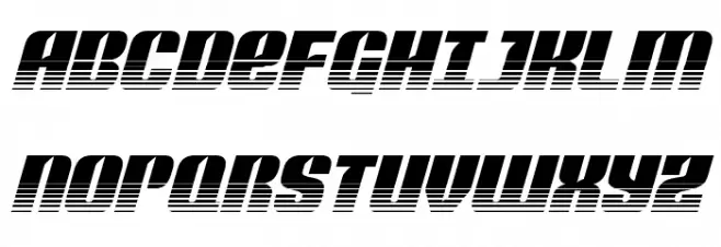 Nightwraith Two-Tone Italic 字体 大写
