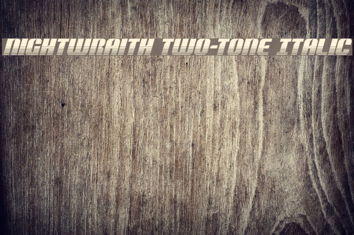 Nightwraith Two-Tone Italic Font examples